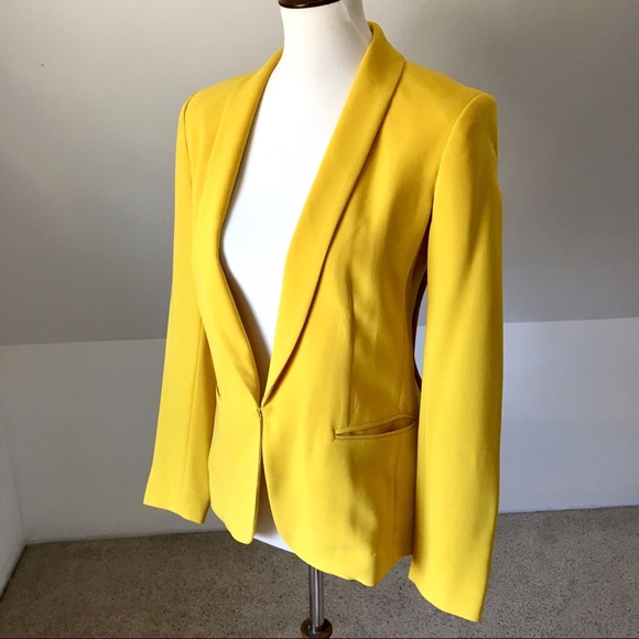 Bright Mustard Rag & Bone Sleek Minimalist Blazer - Picture 2 of 7